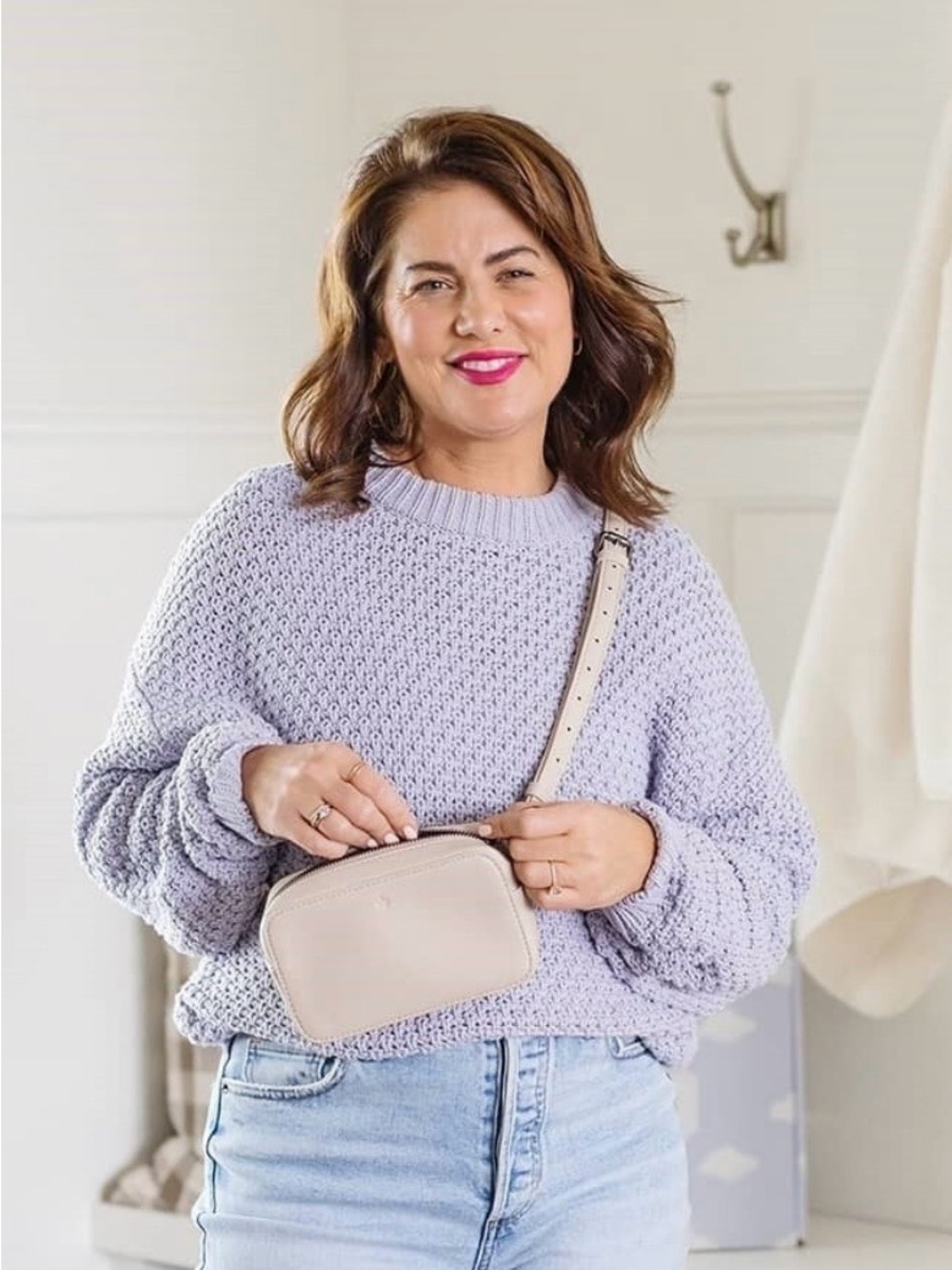 Ela x The Jilly Box Belt Bag in Cream